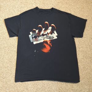 Judas Priest British Steel World Tour T Shirt Mens Large Band Rock Music